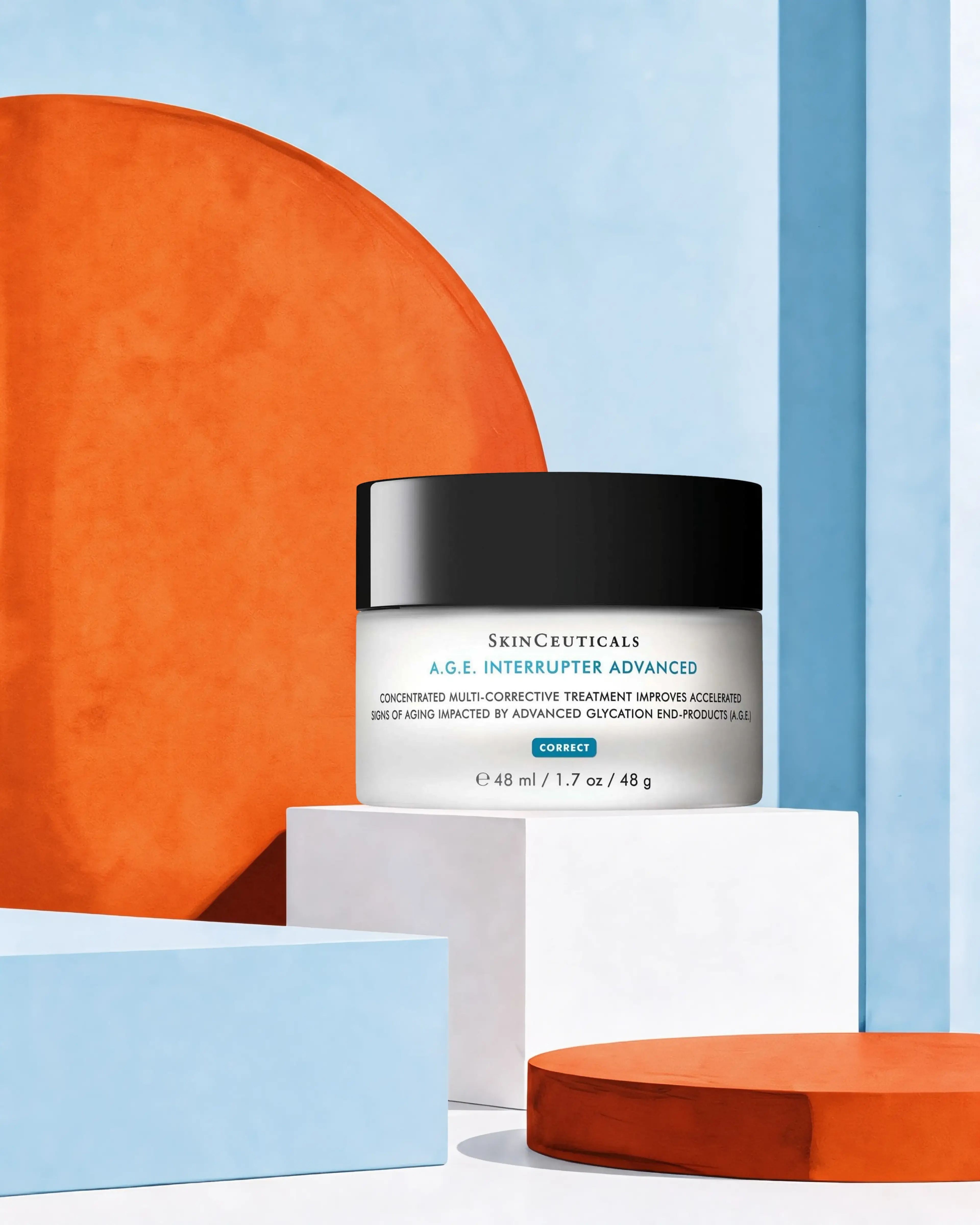 Crème anti-âge A.G.E. Interrupter Advanced, SKINCEUTICALS : soin cosméceutique, sélection Atelier Med au Québec.