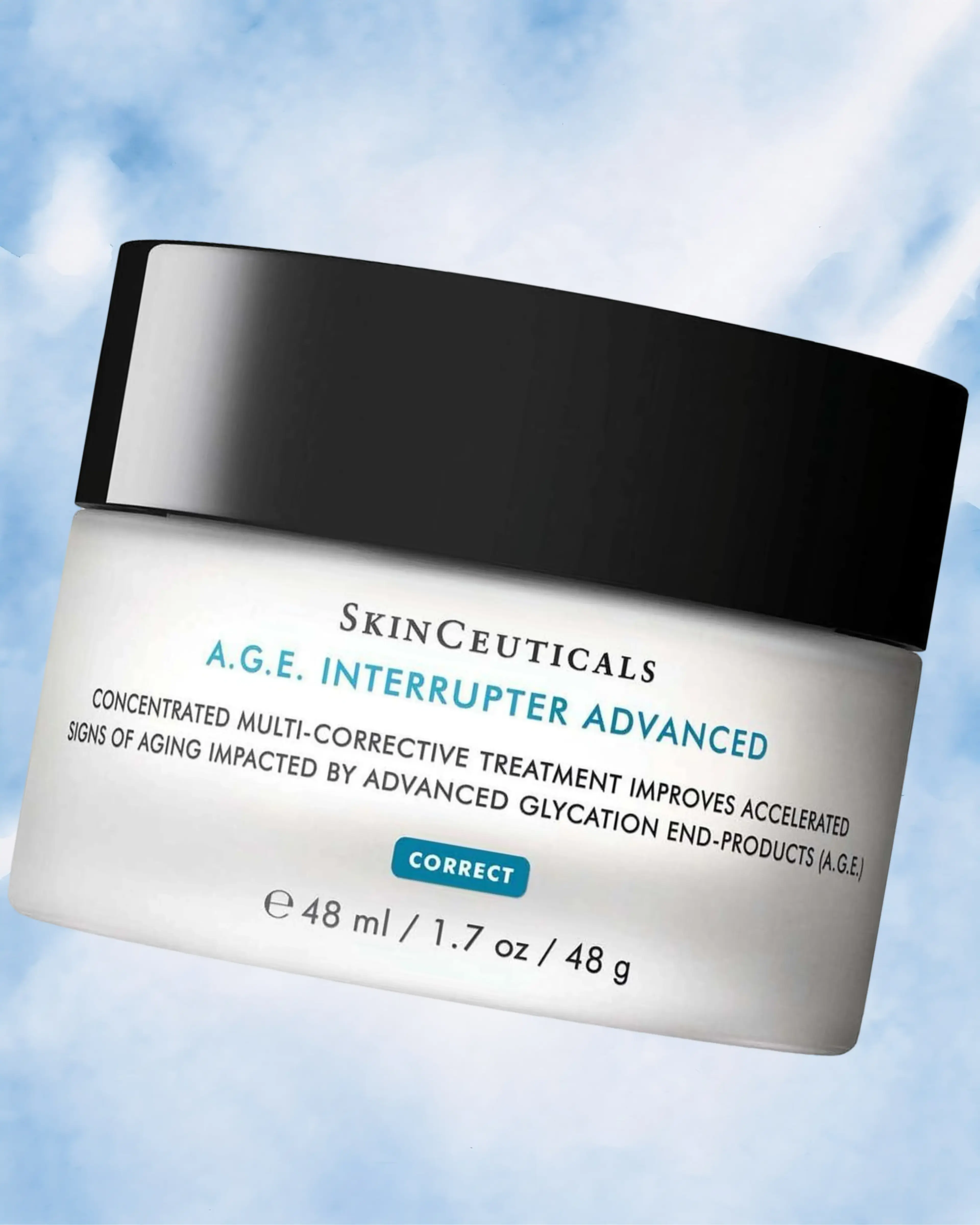 Crème anti-âge A.G.E. Interrupter Advanced, SKINCEUTICALS : soin cosméceutique, sélection Atelier Med au Québec.