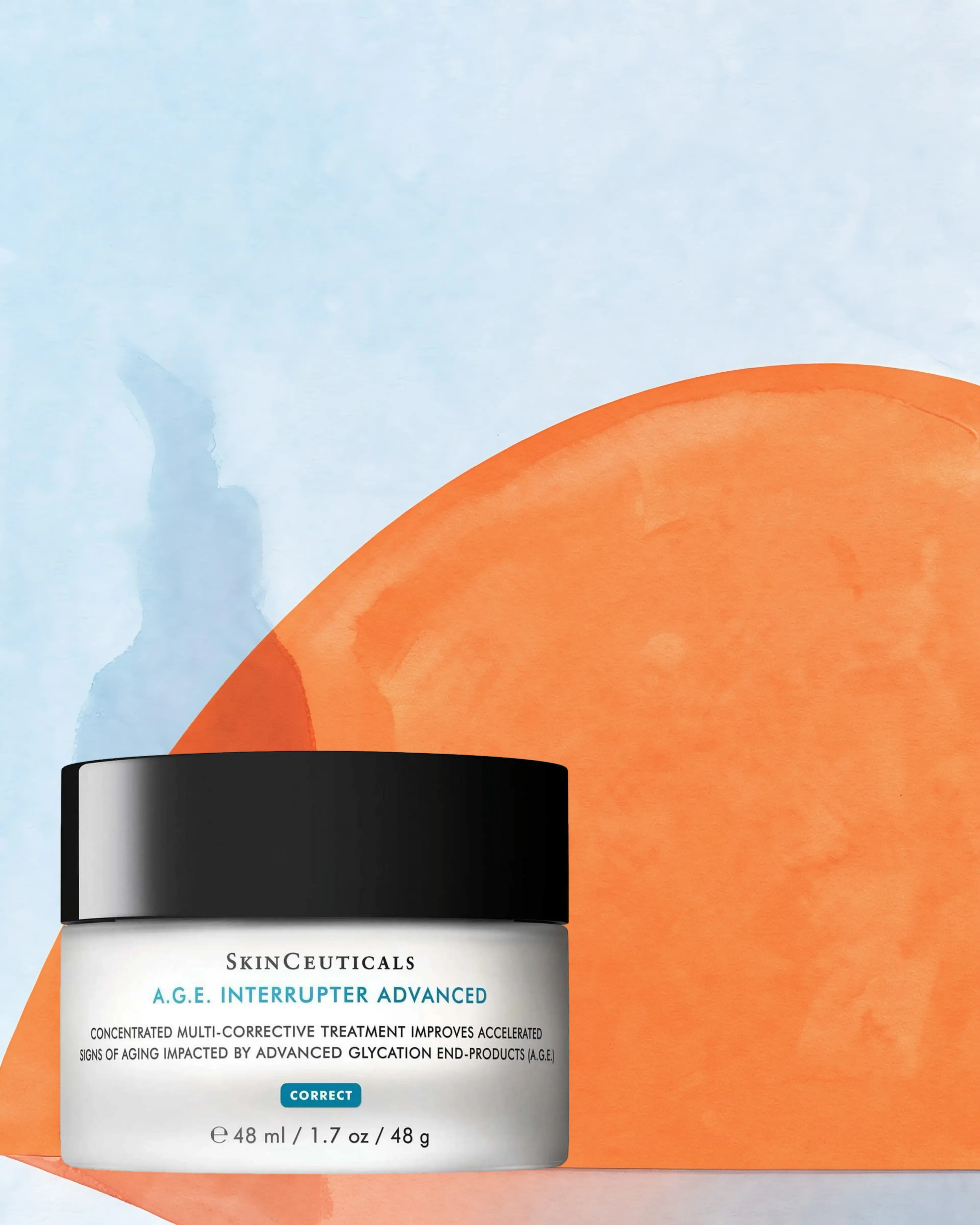 Crème anti-âge A.G.E. Interrupter Advanced, SKINCEUTICALS : soin cosméceutique, sélection Atelier Med au Québec.
