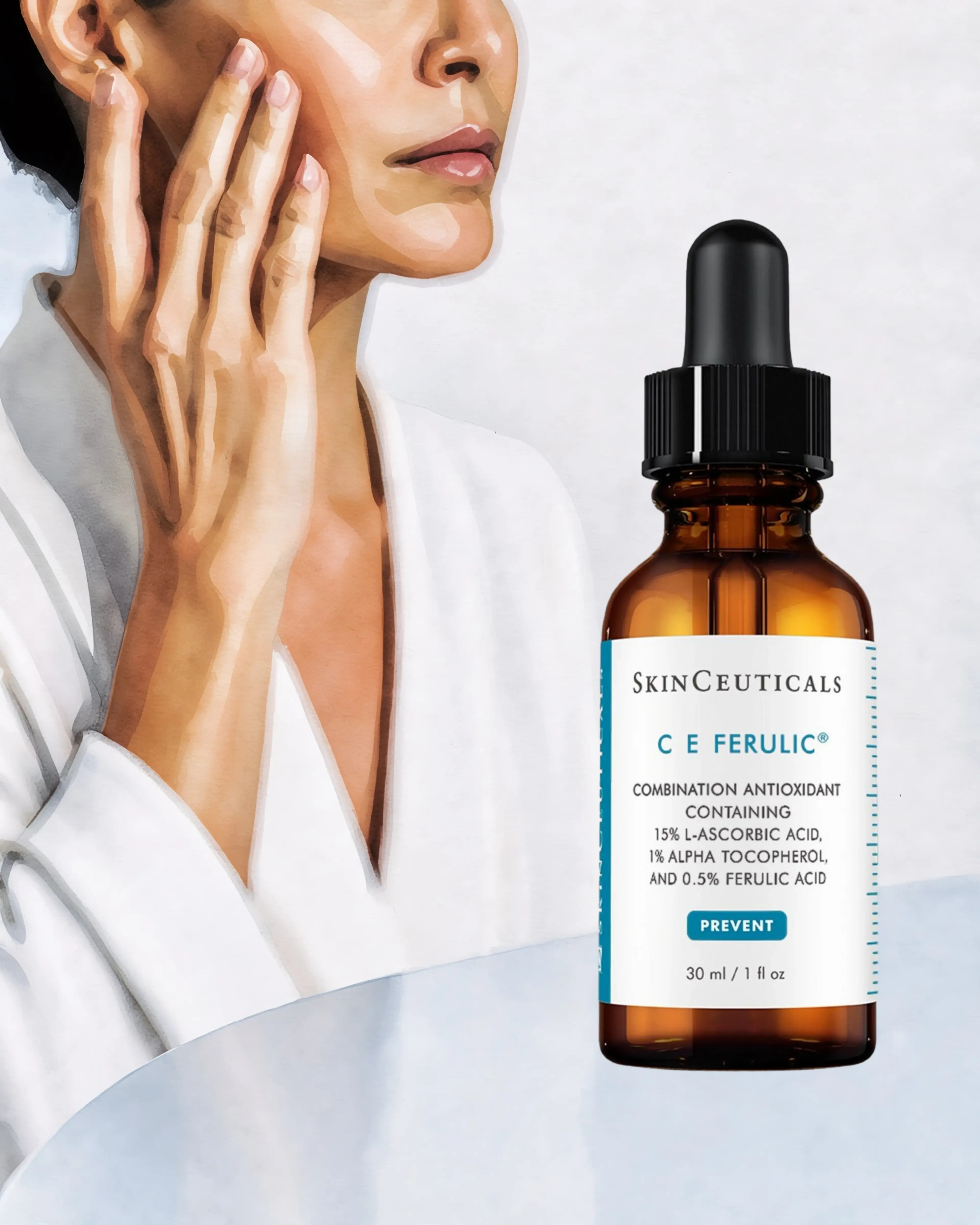CE FÉRULIC sérum avec 15% de vitamine C pure, SKINCEUTICALS : soin cosméceutique, sélection Atelier Med au Québec.