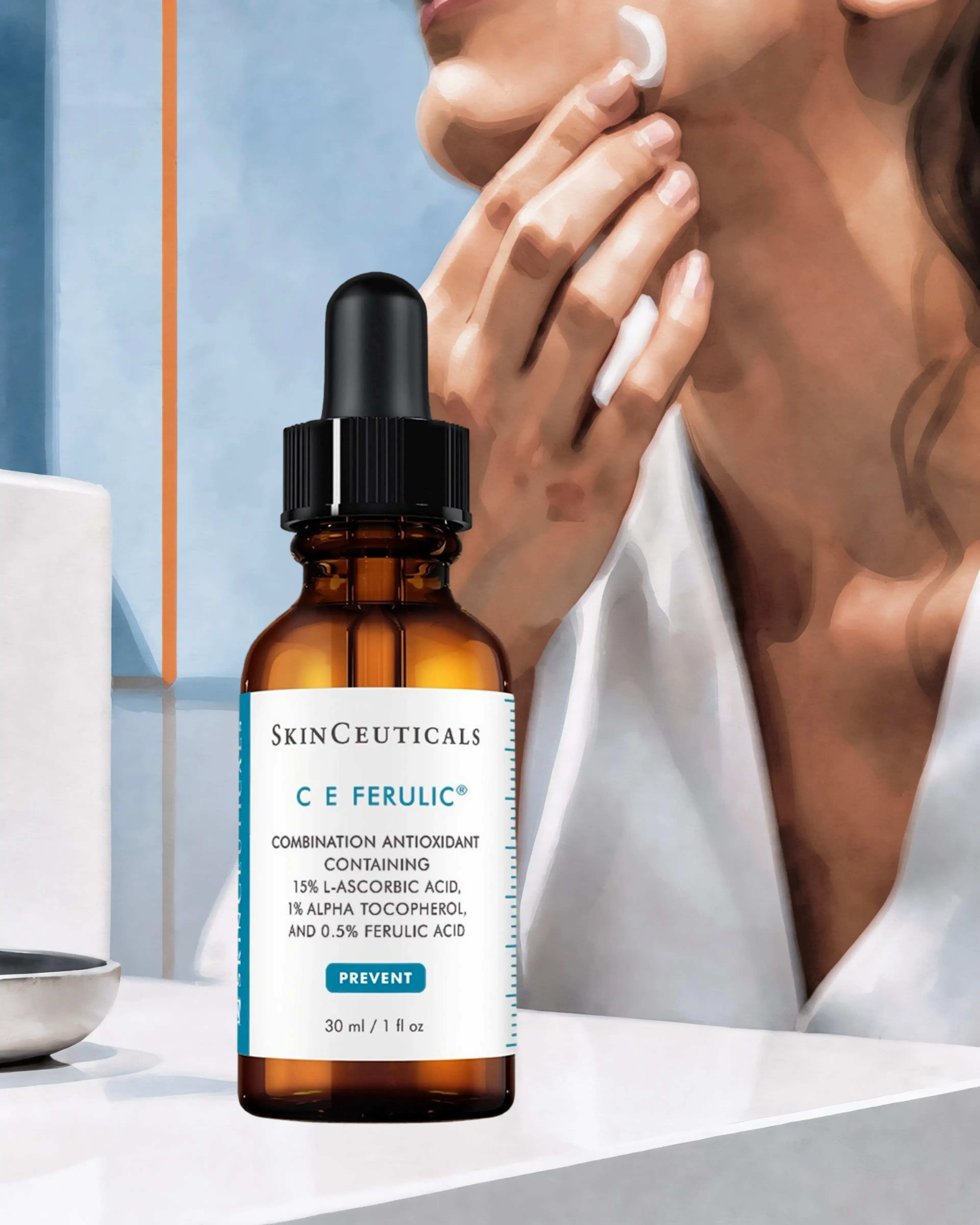 CE FÉRULIC sérum avec 15% de vitamine C pure, SKINCEUTICALS : soin cosméceutique, sélection Atelier Med au Québec.