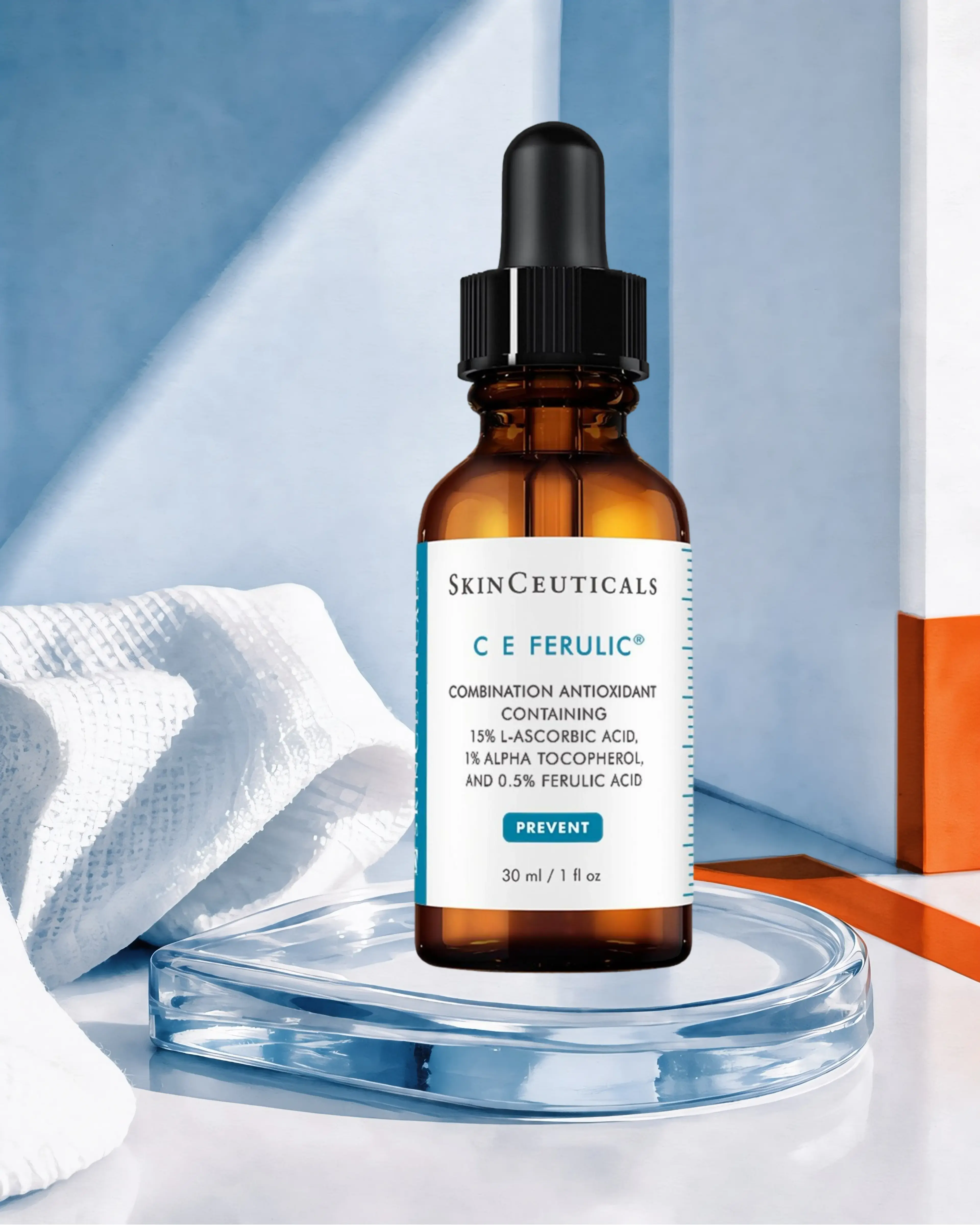 CE FÉRULIC sérum avec 15% de vitamine C pure, SKINCEUTICALS : soin cosméceutique, sélection Atelier Med au Québec.