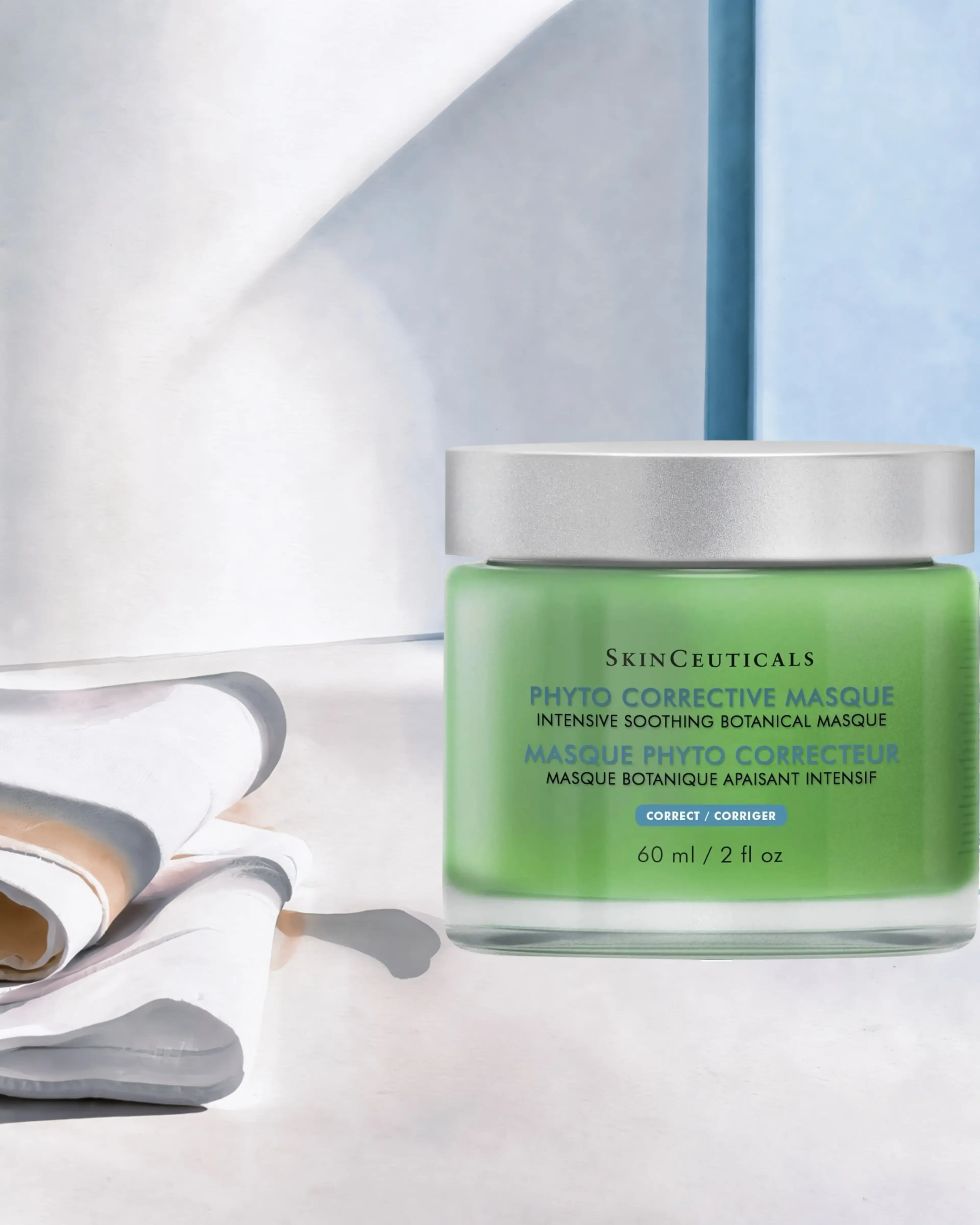 PHYTO CORRECTIVE MASQUE Masque calmant pour le visage, SKINCEUTICALS : soin cosméceutique, sélection Atelier Med au Québec.