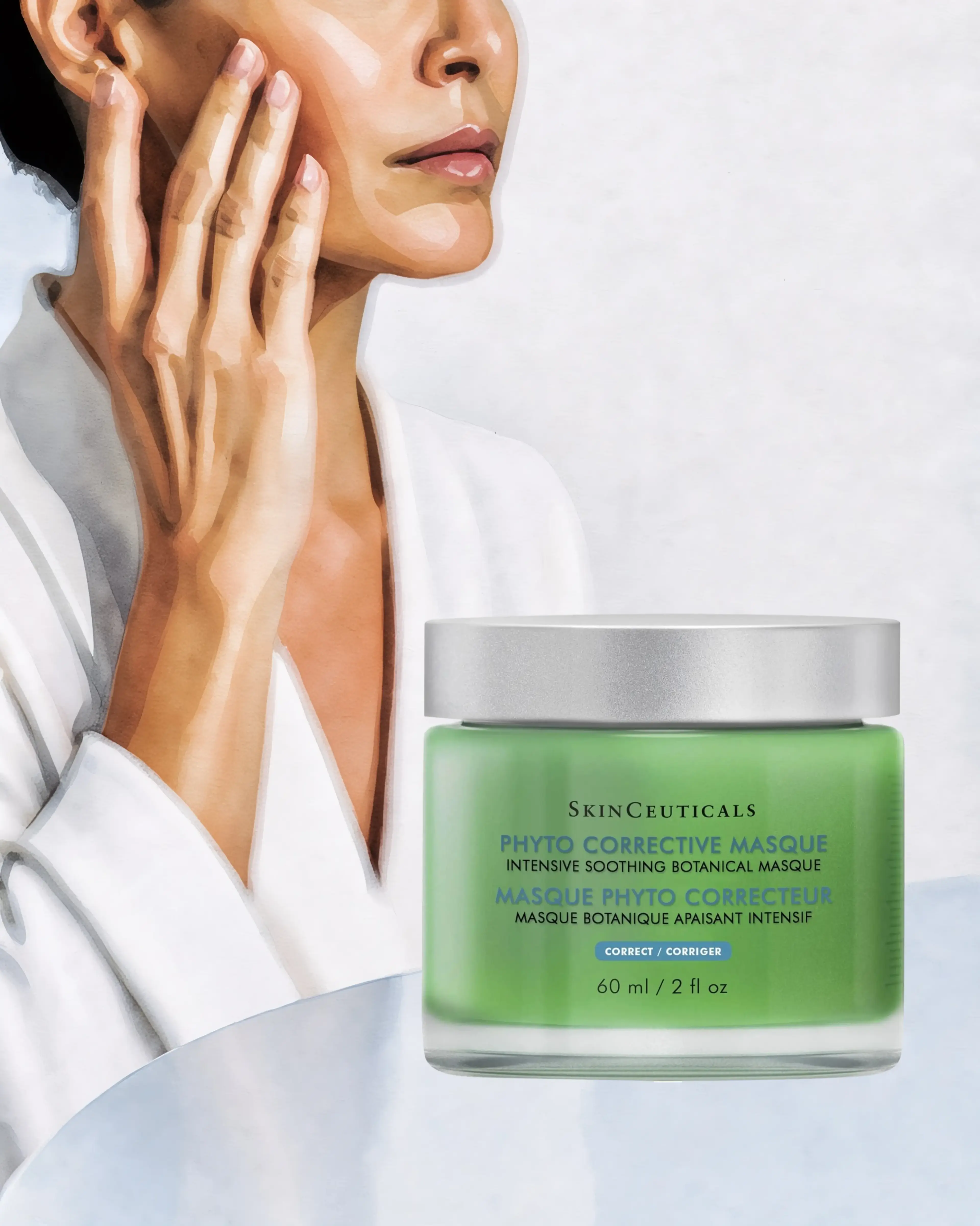 PHYTO CORRECTIVE MASQUE Masque calmant pour le visage, SKINCEUTICALS : soin cosméceutique, sélection Atelier Med au Québec.
