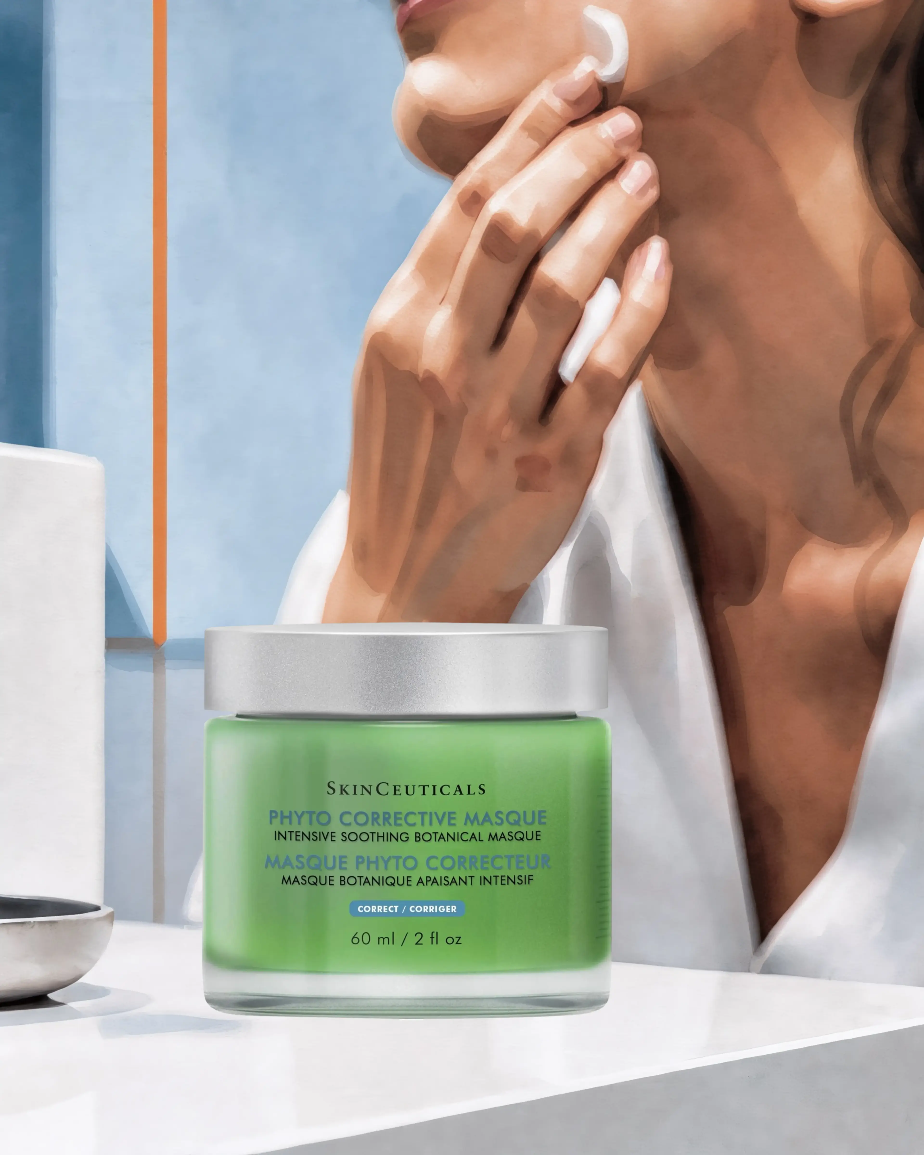 PHYTO CORRECTIVE MASQUE Masque calmant pour le visage, SKINCEUTICALS : soin cosméceutique, sélection Atelier Med au Québec.