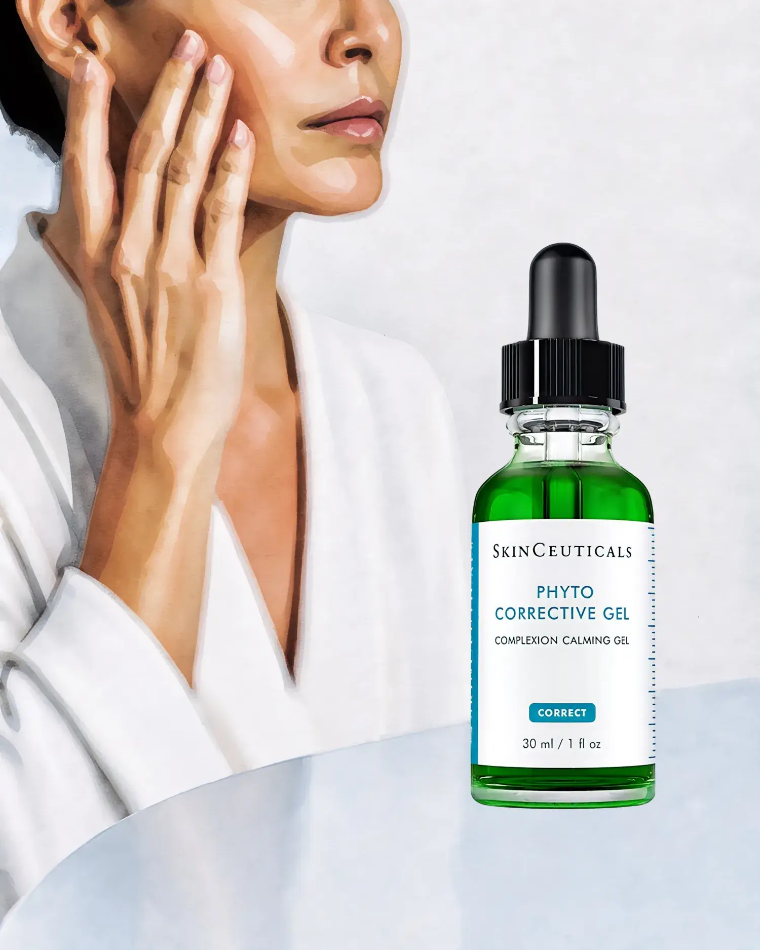 PHYTO CORRECTIVE GEL Hydratant avec acide hyaluronique, SKINCEUTICALS : soin cosméceutique, sélection Atelier Med au Québec.