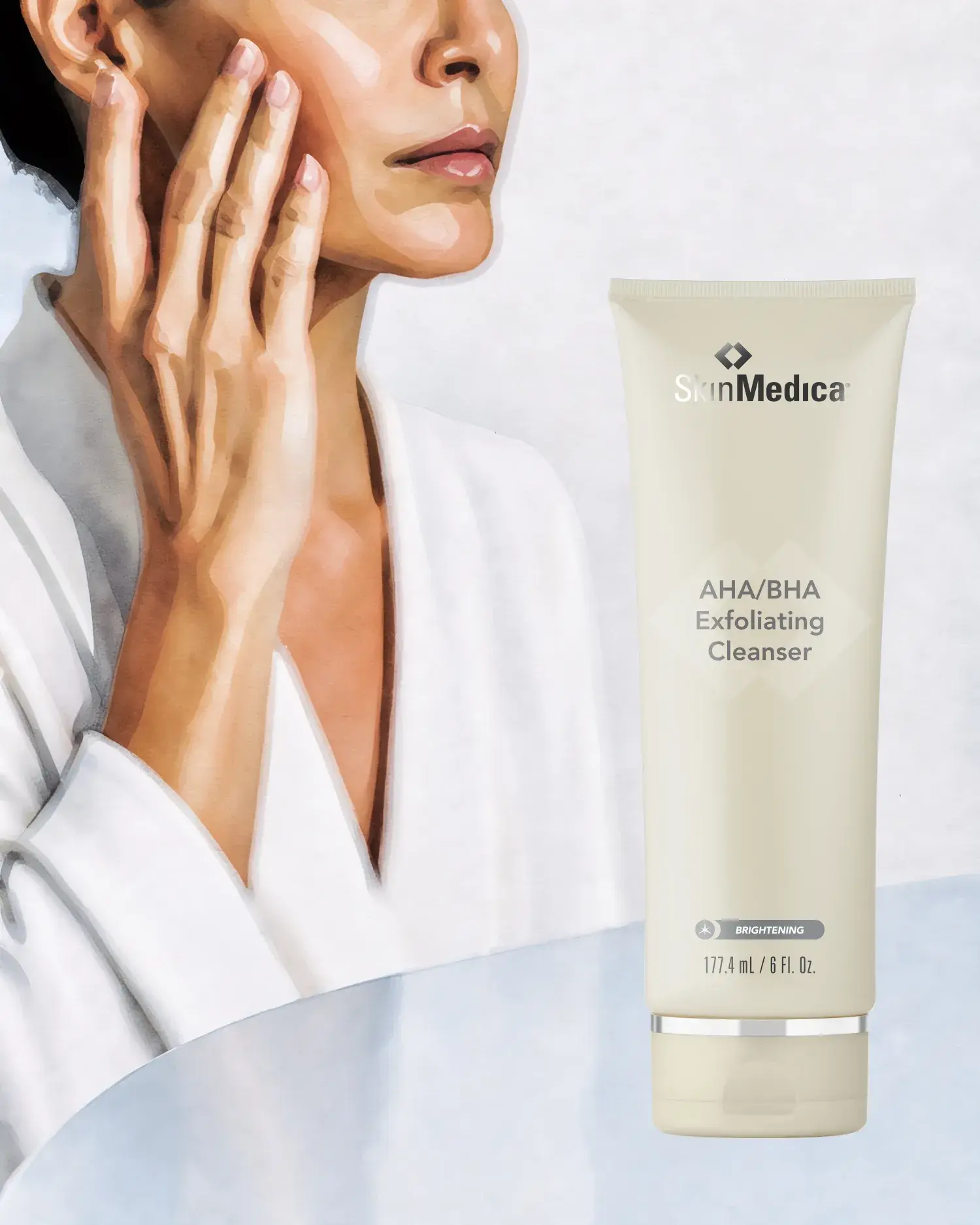 Nettoyant exfoliant AHA/BHA, SKINMEDICA : soin cosméceutique, sélection Atelier Med au Québec.