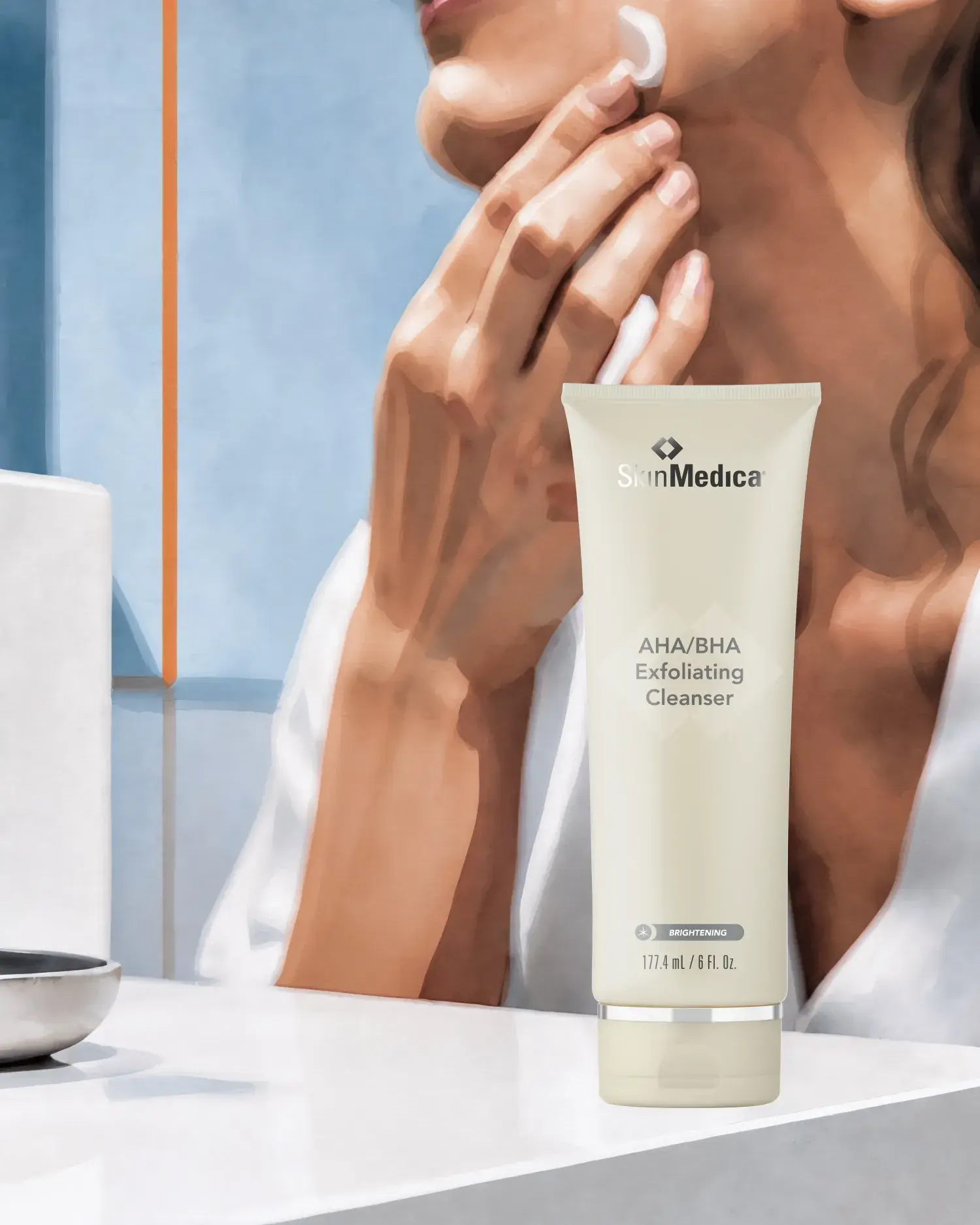 Nettoyant exfoliant AHA/BHA, SKINMEDICA : soin cosméceutique, sélection Atelier Med au Québec.