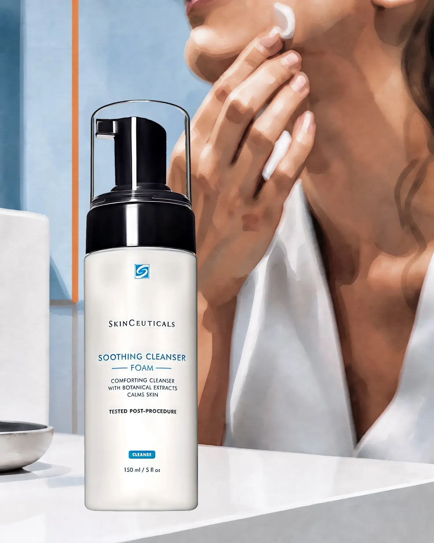 SOOTHING CLEANSER Nettoyant moussant pour la peau sensible, SKINCEUTICALS : soin cosméceutique, sélection Atelier Med au Québec.