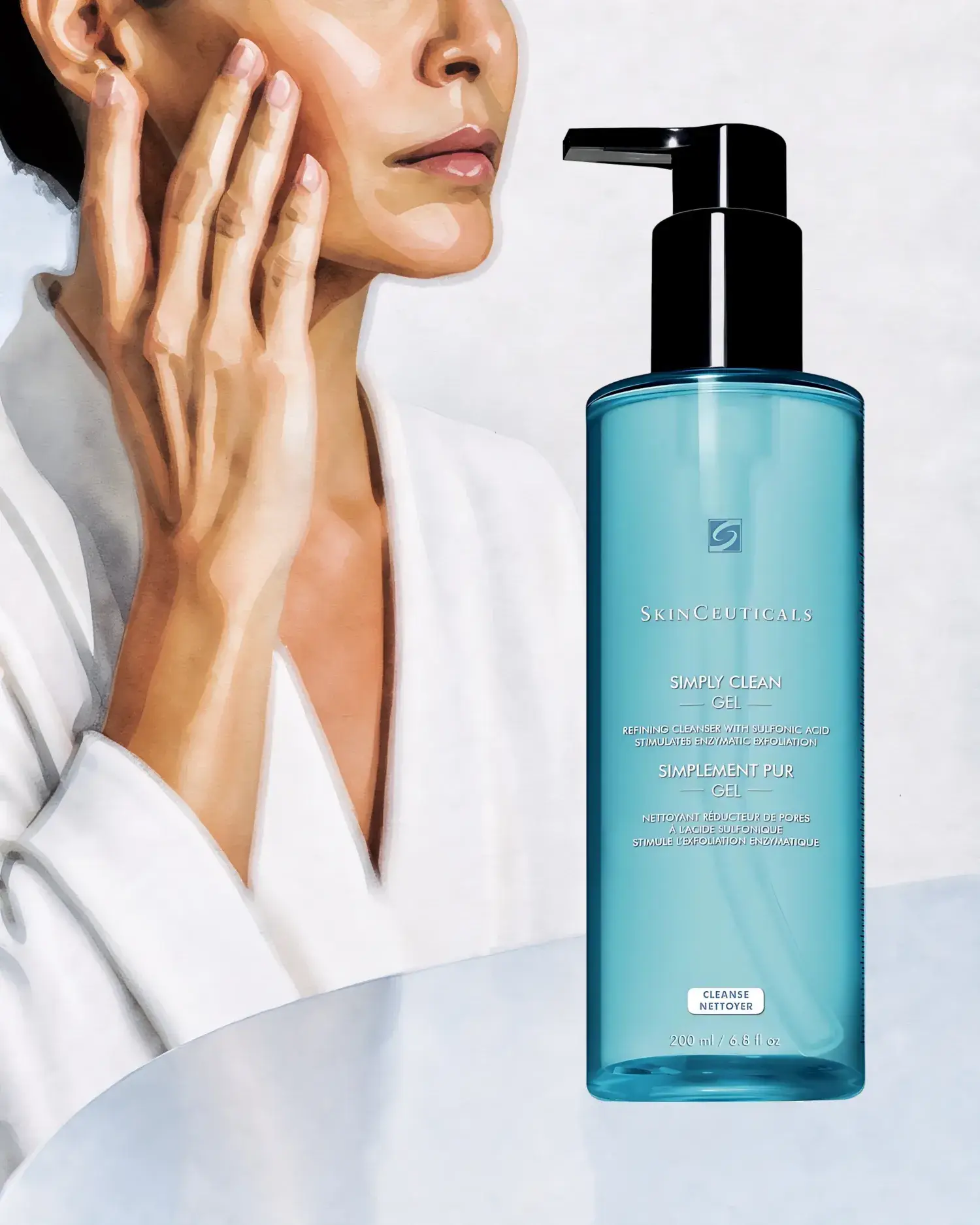 SIMPLY CLEAN Nettoyant pour peau grasse, SKINCEUTICALS : soin cosméceutique, sélection Atelier Med au Québec.